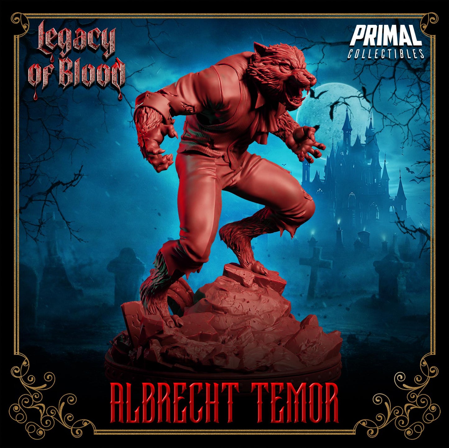 Werewolf - Albertch Tremor From Legacy of Blood by Primal Collectibles Miniatures Heroquest RPG