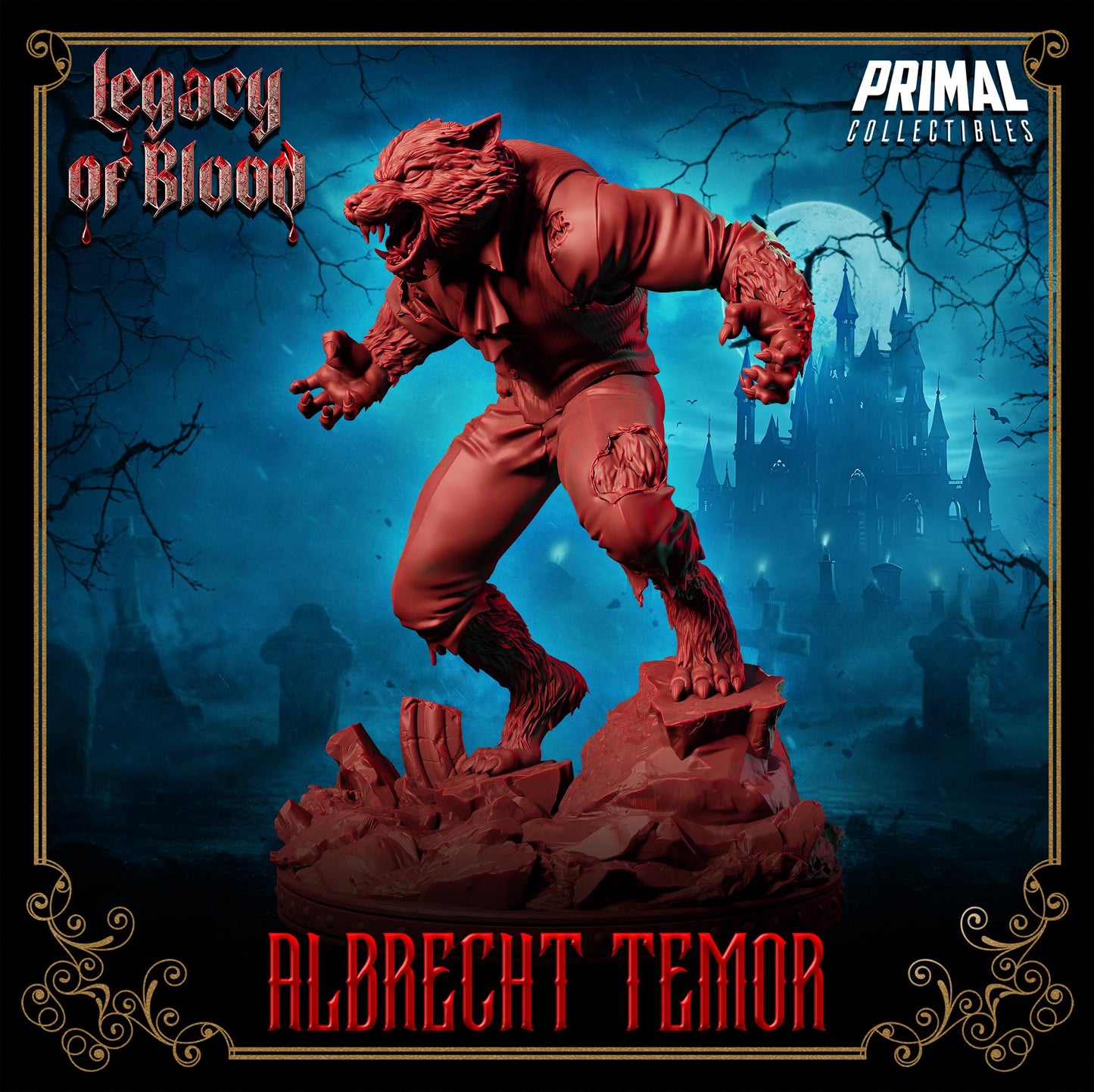 Werewolf - Albertch Tremor From Legacy of Blood by Primal Collectibles Miniatures Heroquest RPG