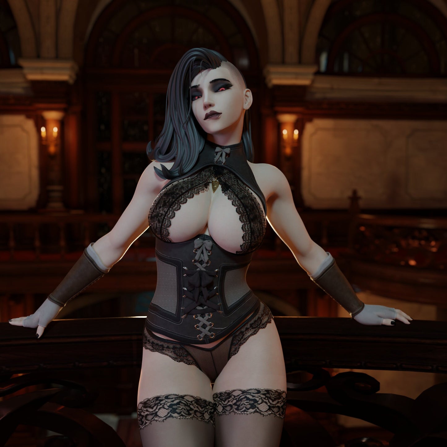 Morgana Vampire Barmaid by QB Works Miniatures