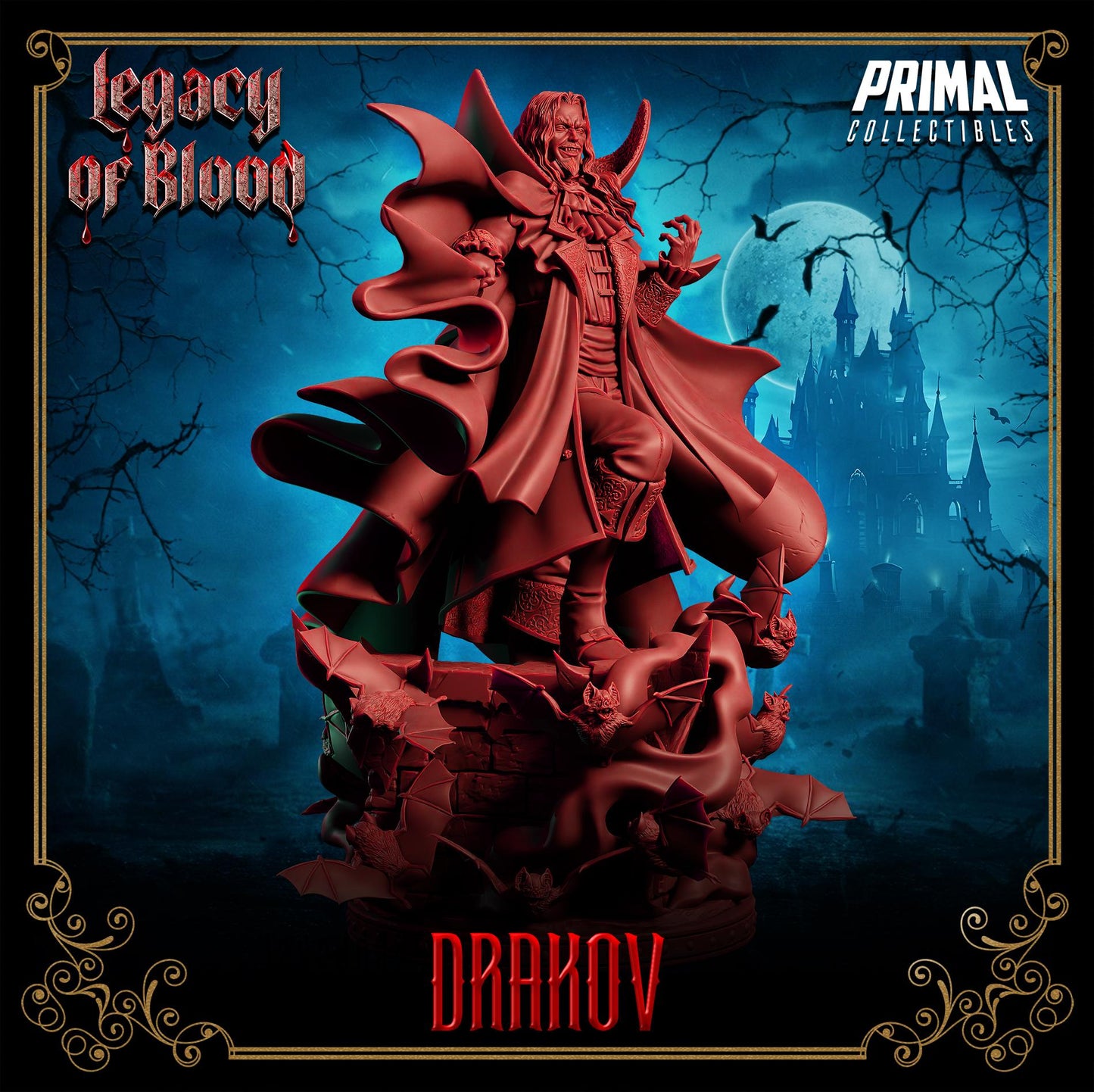 Vampire Lord - Drakov Dracula From Legacy of Blood by Primal Collectibles Miniatures Heroquest RPG