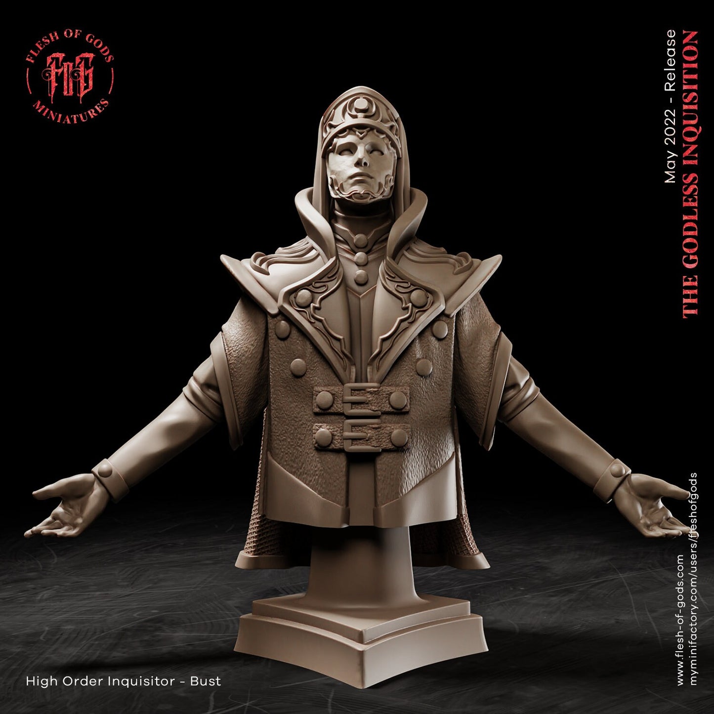 High Order Inquisitor from "Godless Inquisition" by Flesh of Gods Miniatures