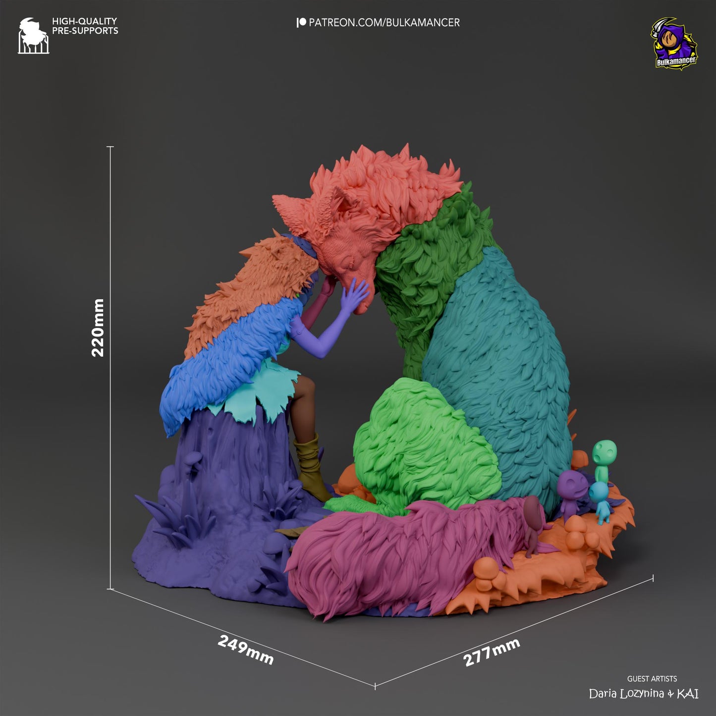 Wolf Princess Statue Model Kit by Bulkamancer Sculpts