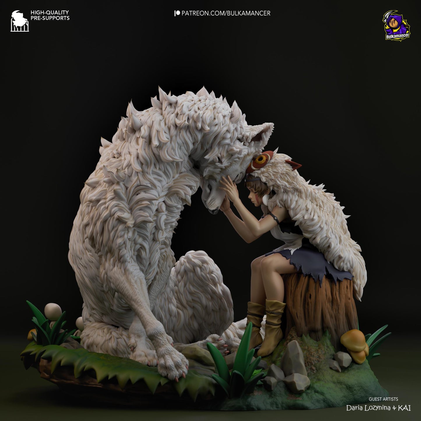 Wolf Princess Statue Model Kit by Bulkamancer Sculpts