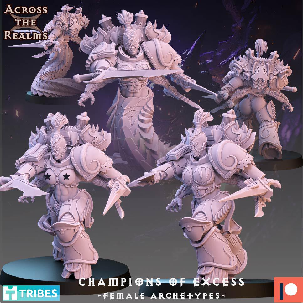 Champions of Excess - Female Archetypes Legionaries of Excess by Across the Realms Miniatures
