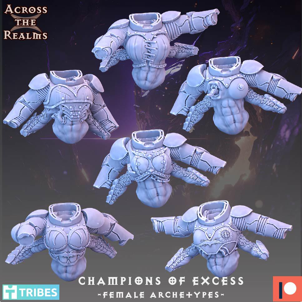 Champions of Excess - Female Archetypes Legionaries of Excess by Across the Realms Miniatures