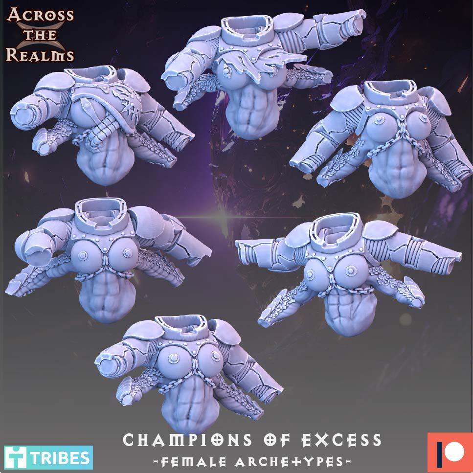 Champions of Excess - Female Archetypes Legionaries of Excess by Across the Realms Miniatures