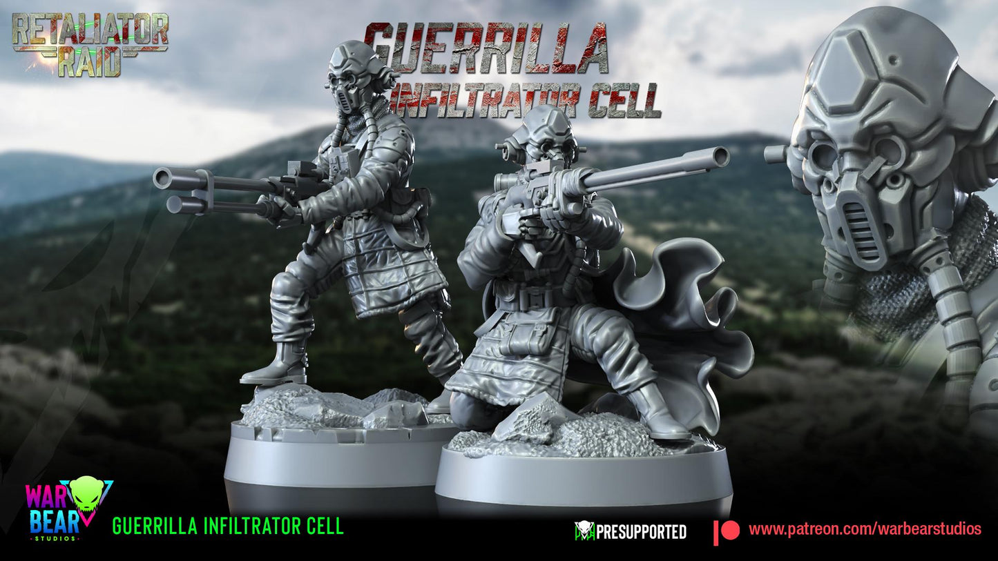 Guerrilla Infiltrator Cell Squad by War Bear Studios Miniatures