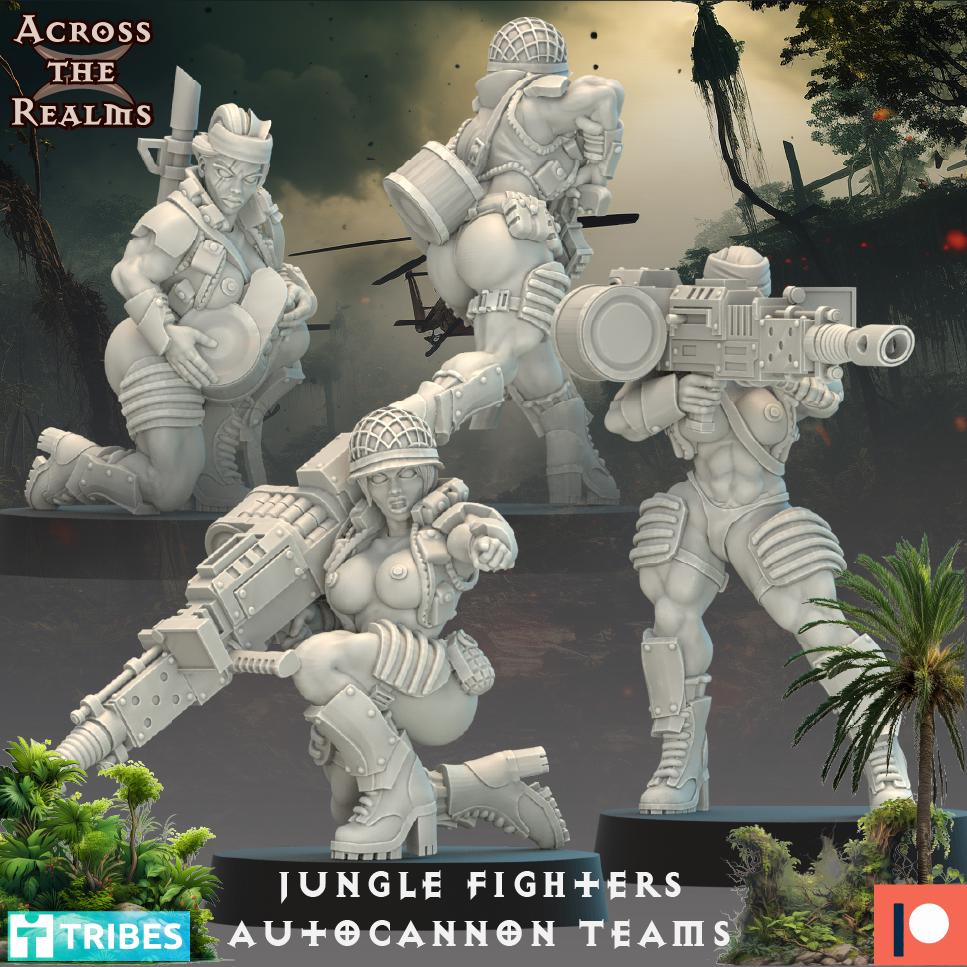Jungle Fighters Autocannon Teams by Across the Realms Miniatures
