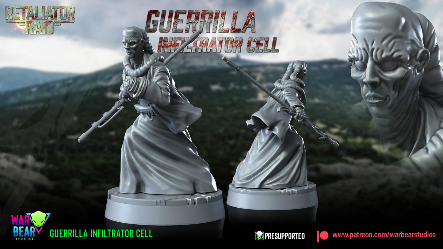 Guerrilla Infiltrator Cell Squad by War Bear Studios Miniatures