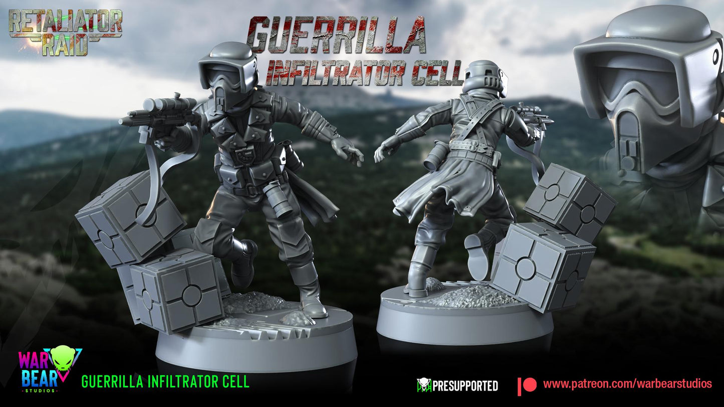 Guerrilla Infiltrator Cell Squad by War Bear Studios Miniatures