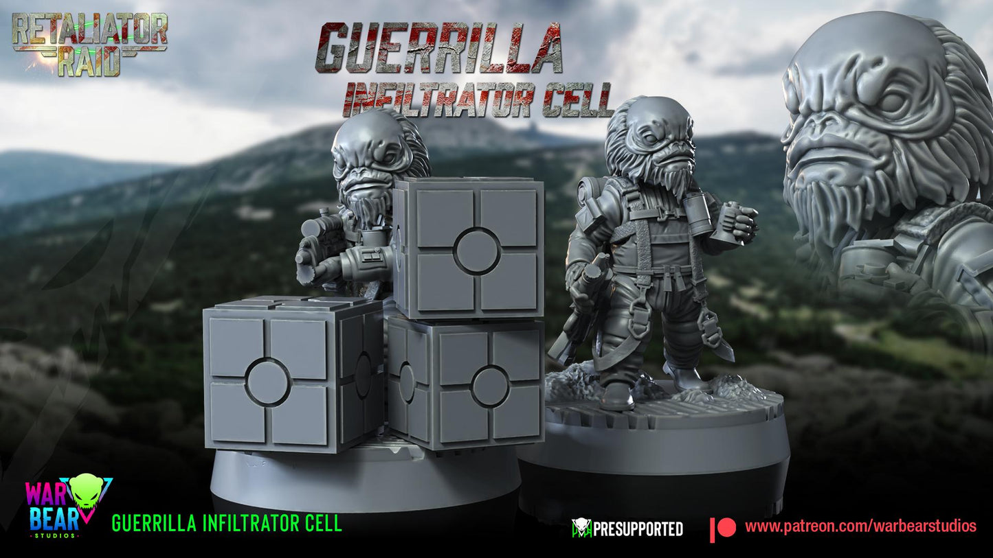 Guerrilla Infiltrator Cell Squad by War Bear Studios Miniatures
