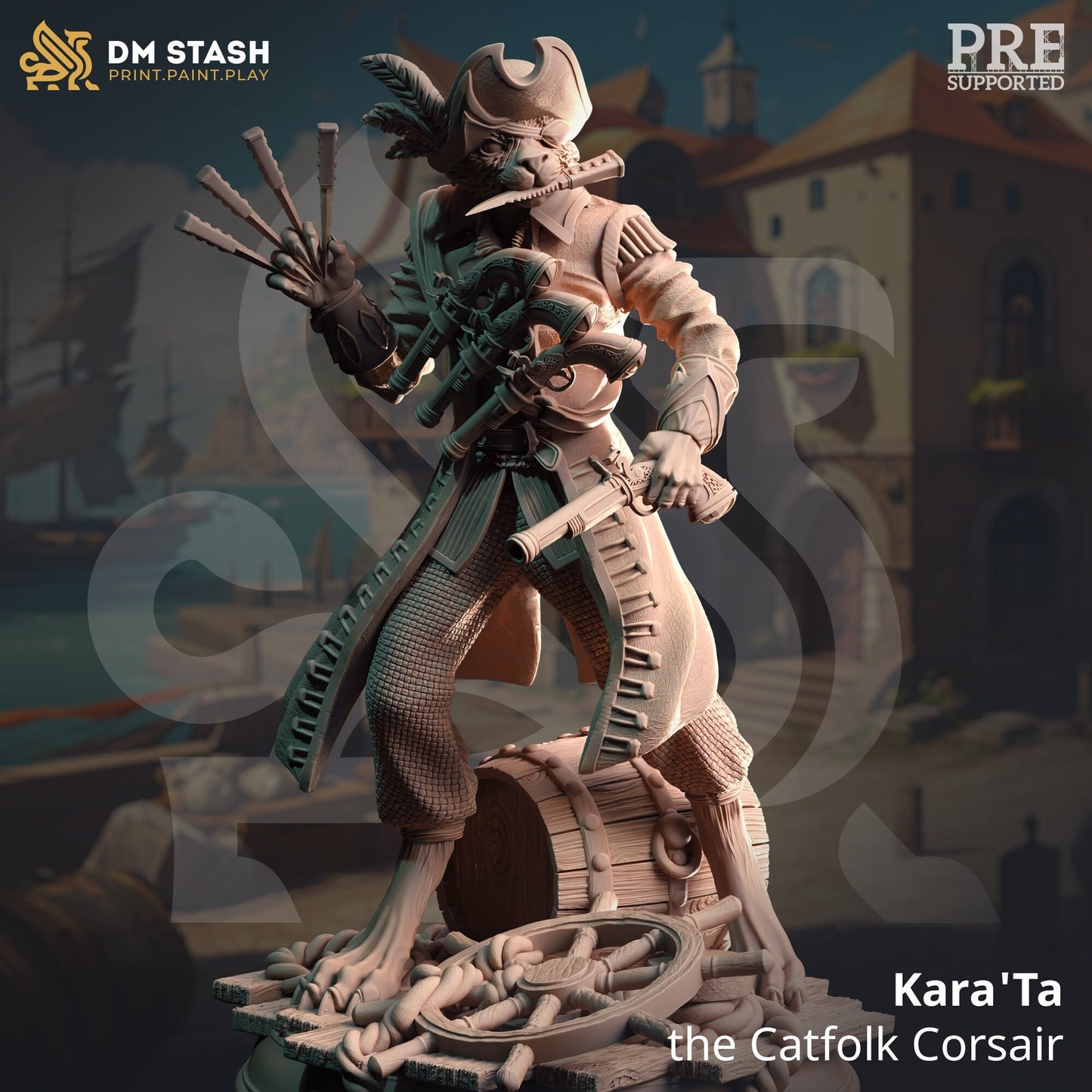 Catfolk Corsair from "Darkest Depths" by DM Stash Miniatures