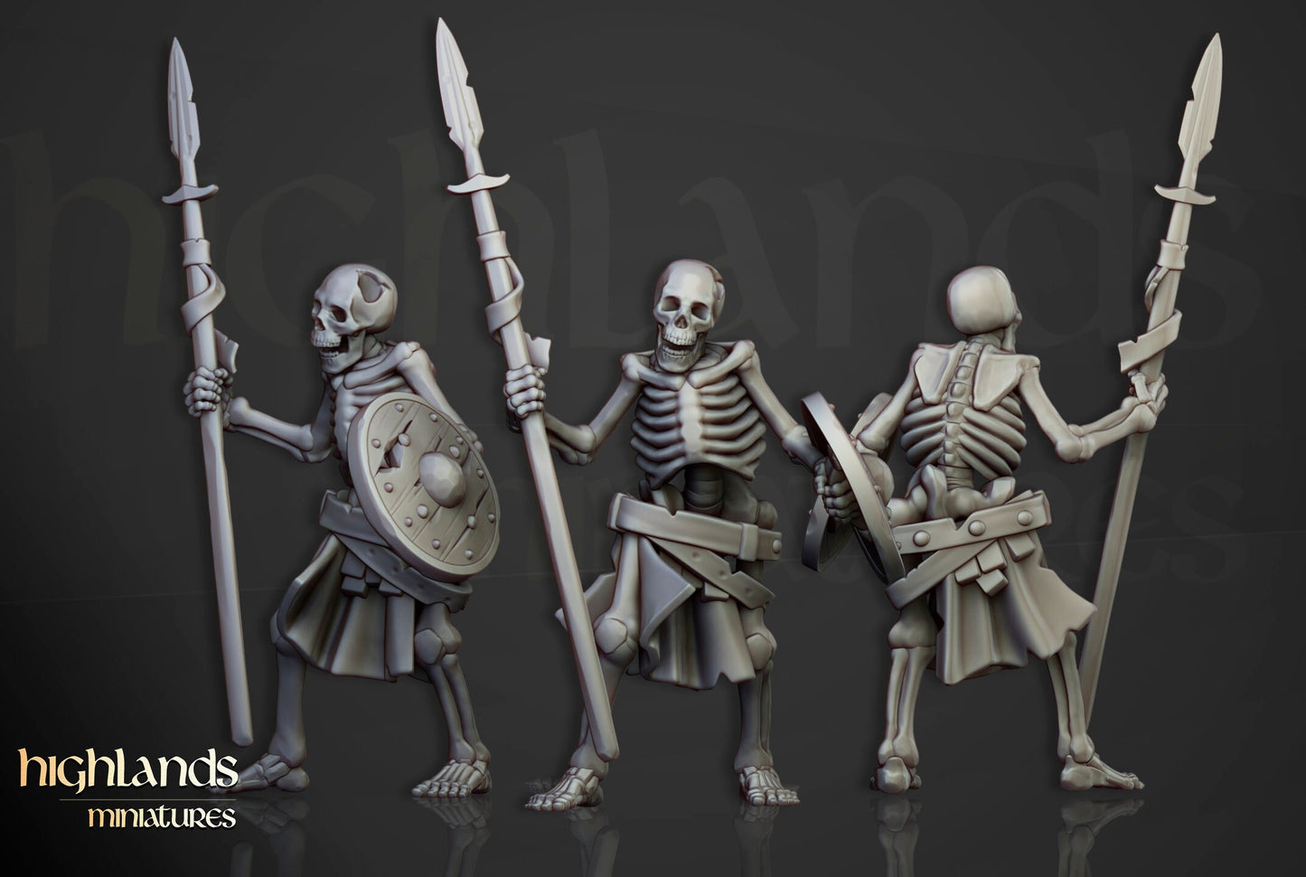 Skeleton Spearmen from Transylvanya by Highland Miniatures