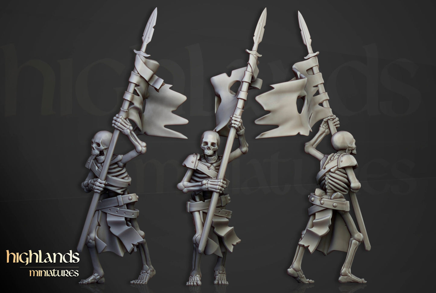 Skeleton Spearmen from Transylvanya by Highland Miniatures
