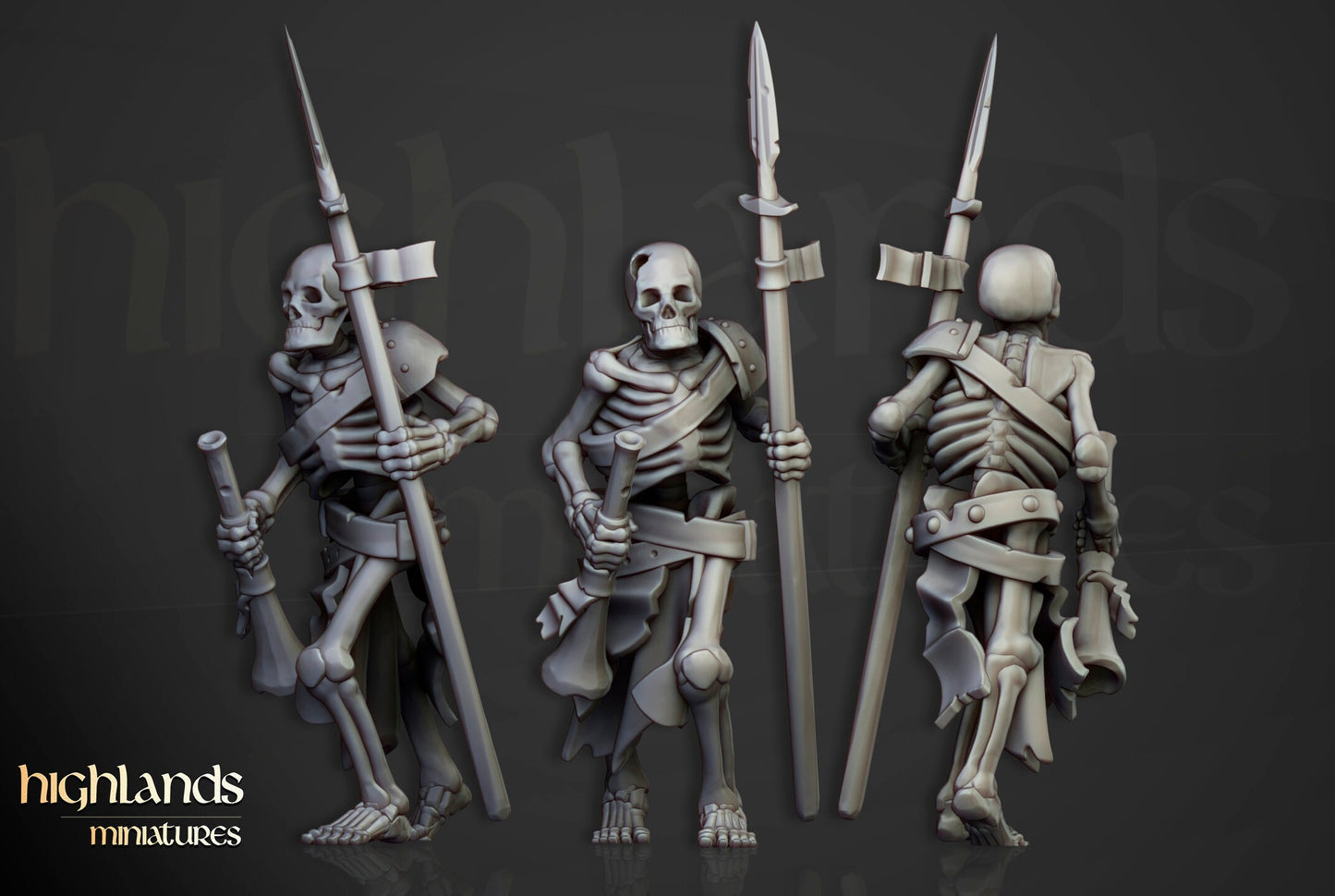 Skeleton Spearmen from Transylvanya by Highland Miniatures