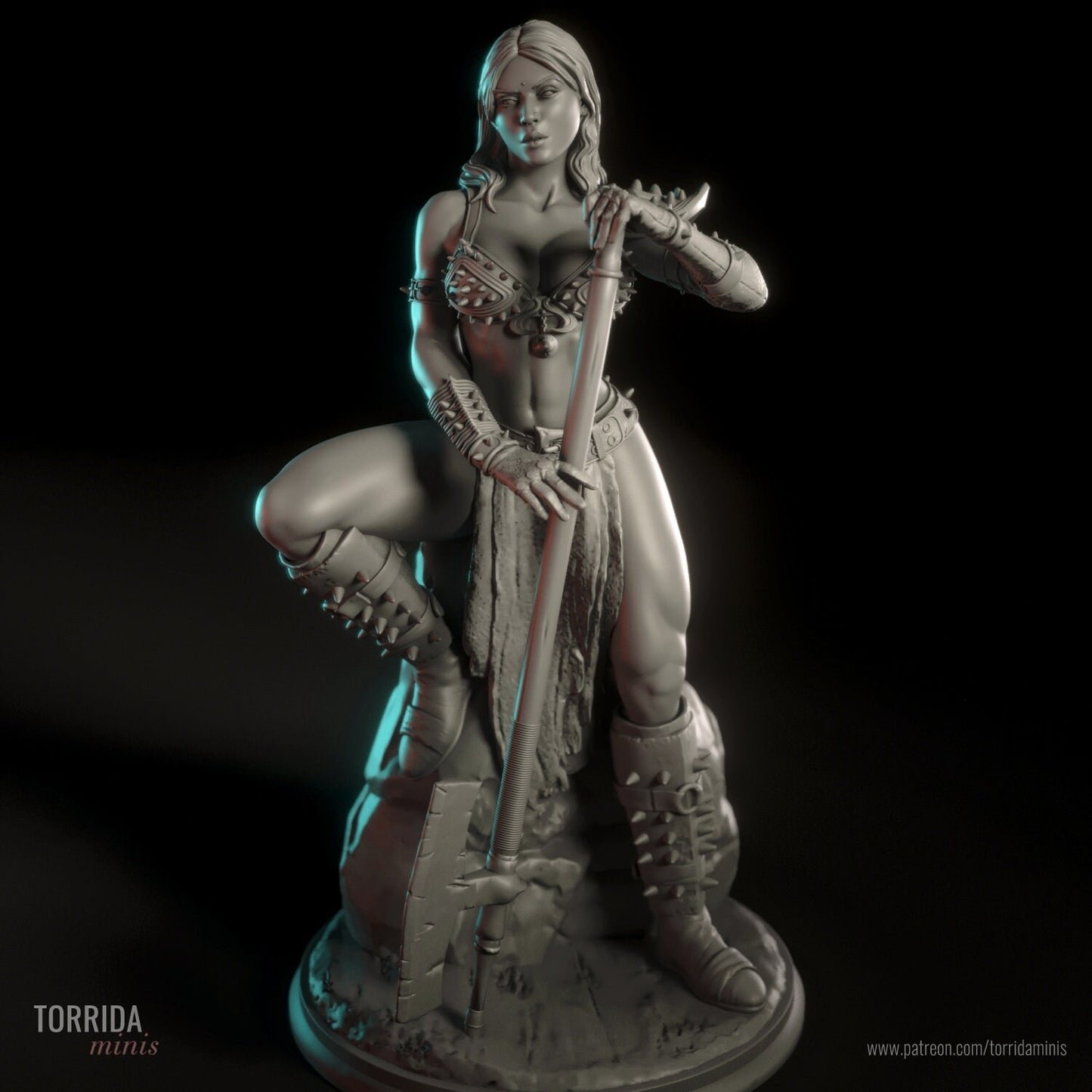 Amyra Executioner Statue Model Kit by Torrida Minis Miniatures
