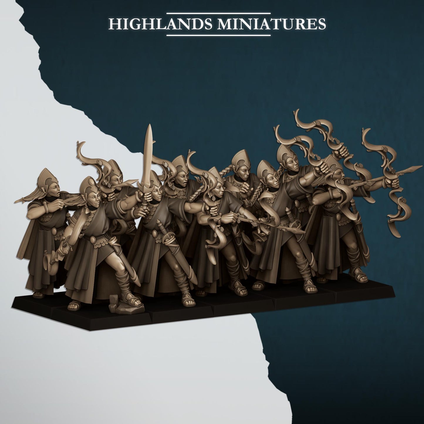 Aegean Maids with Bows from Aegean Elves by Highland Miniatures