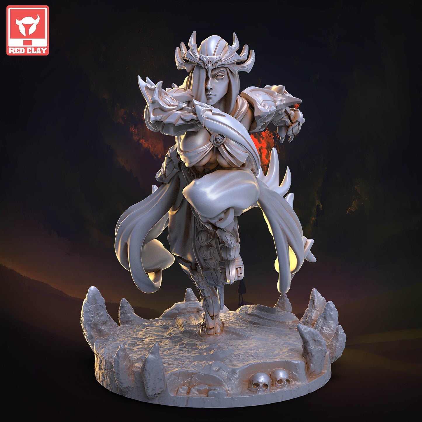 Amira Bandit Leader by Red Clay Collectibles Miniatures