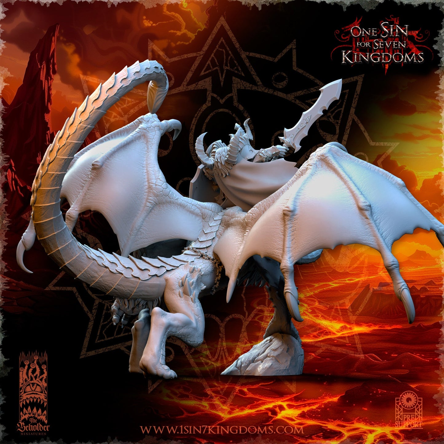 Vrolok on Manticore by Beholder Miniatures