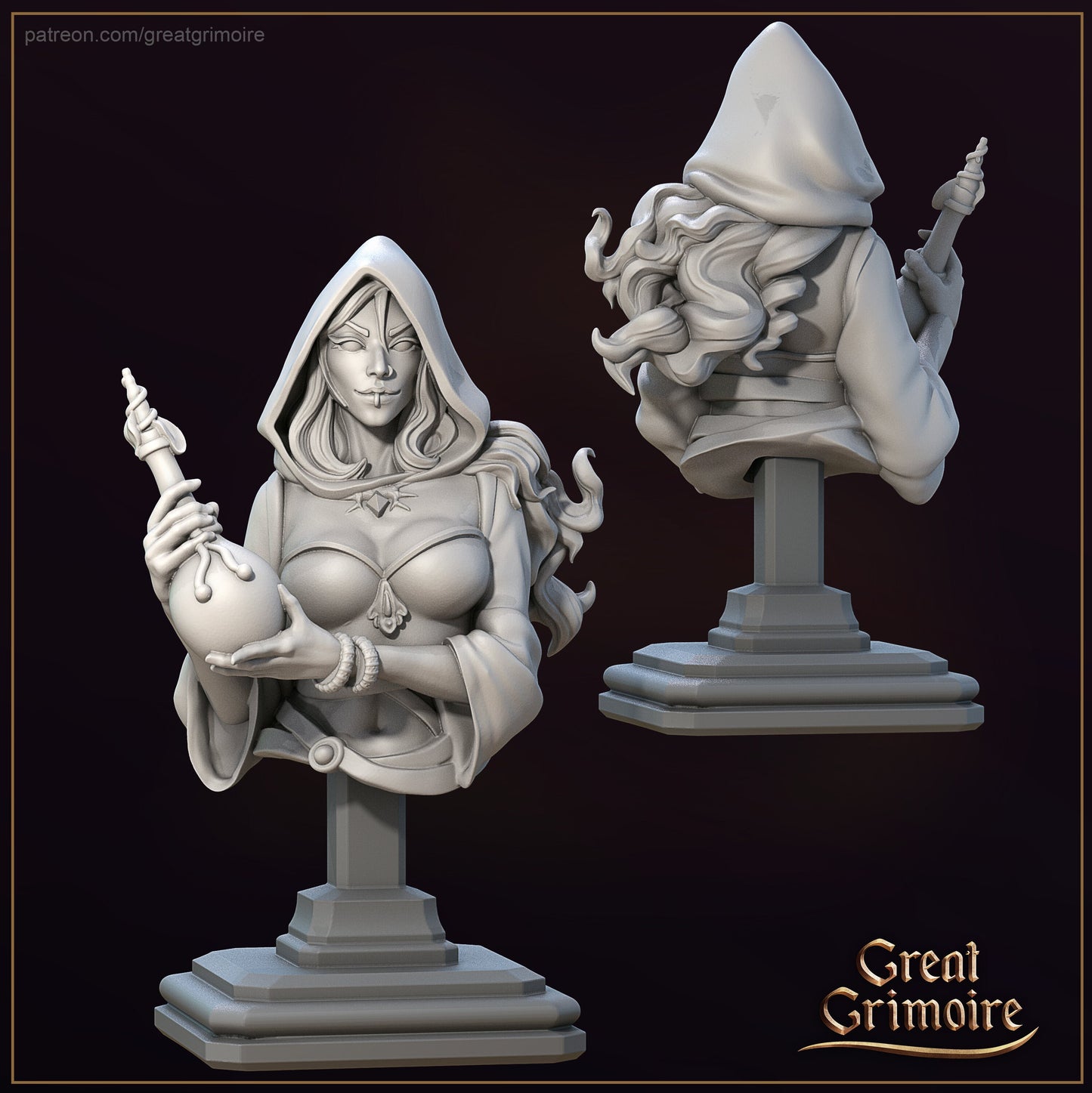 Lady Naya Potion Merchant from "Merchants of Dark Alley" by Great Grimoire Miniatures