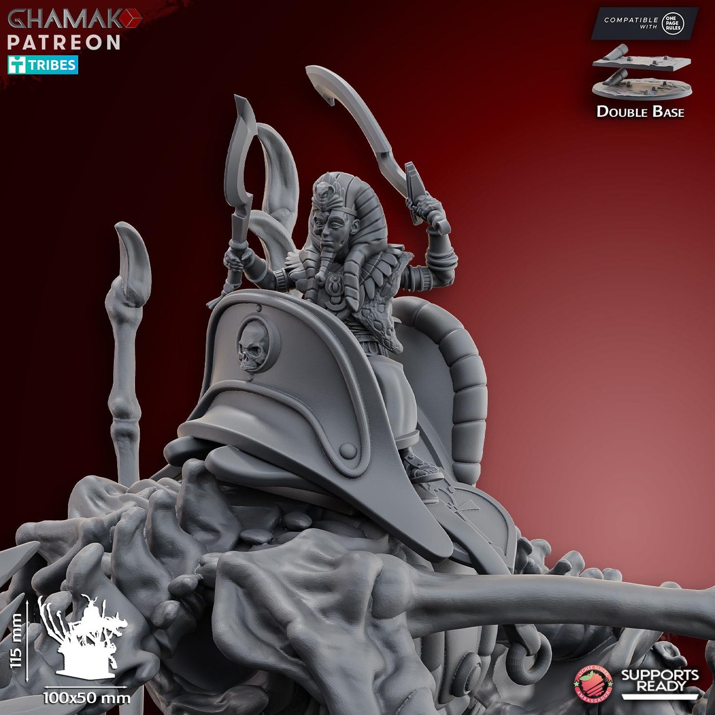God-king on Dragon by Ghamak Miniatures