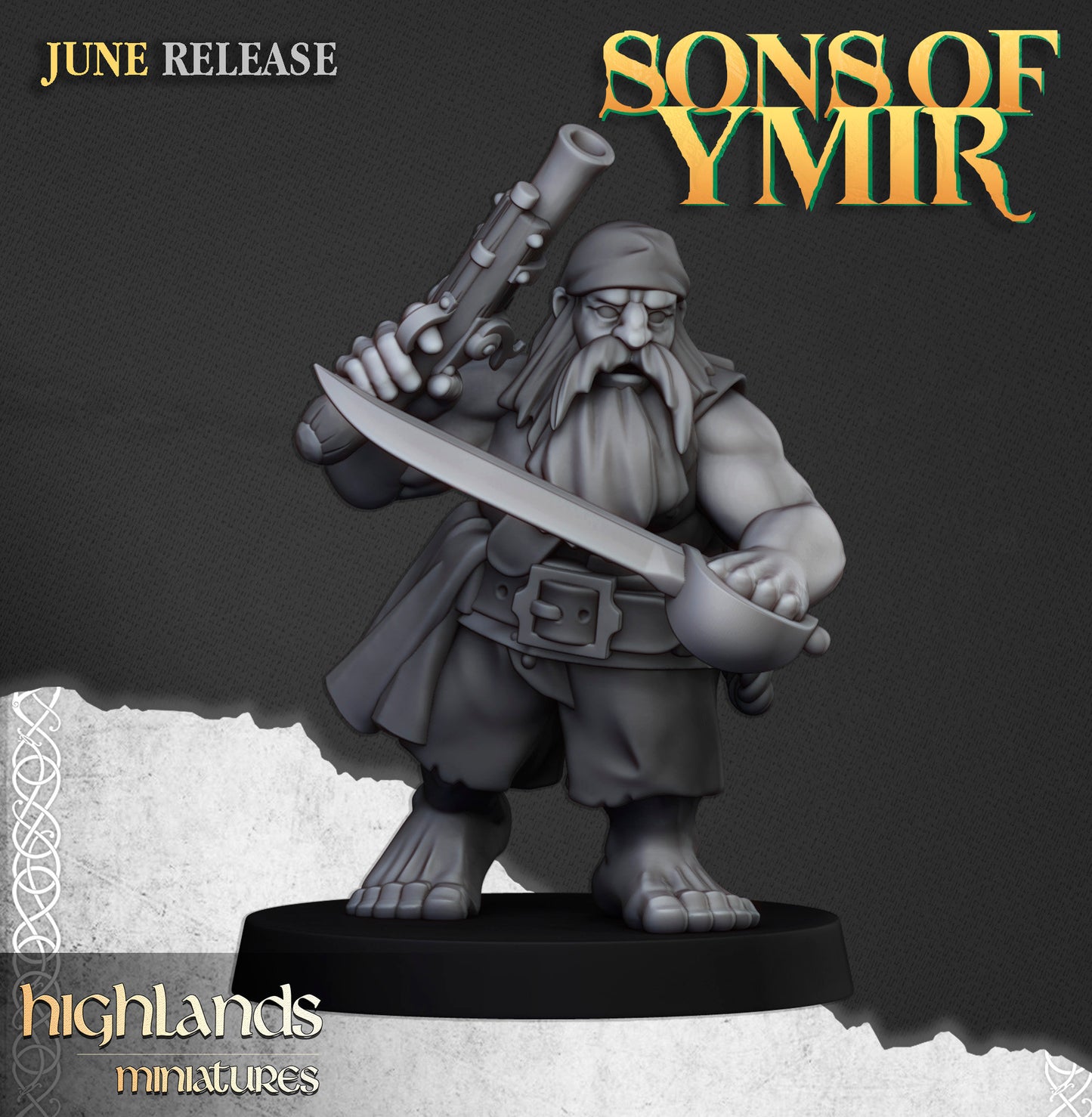 Dwarf Pirates Unit by Highland Miniatures