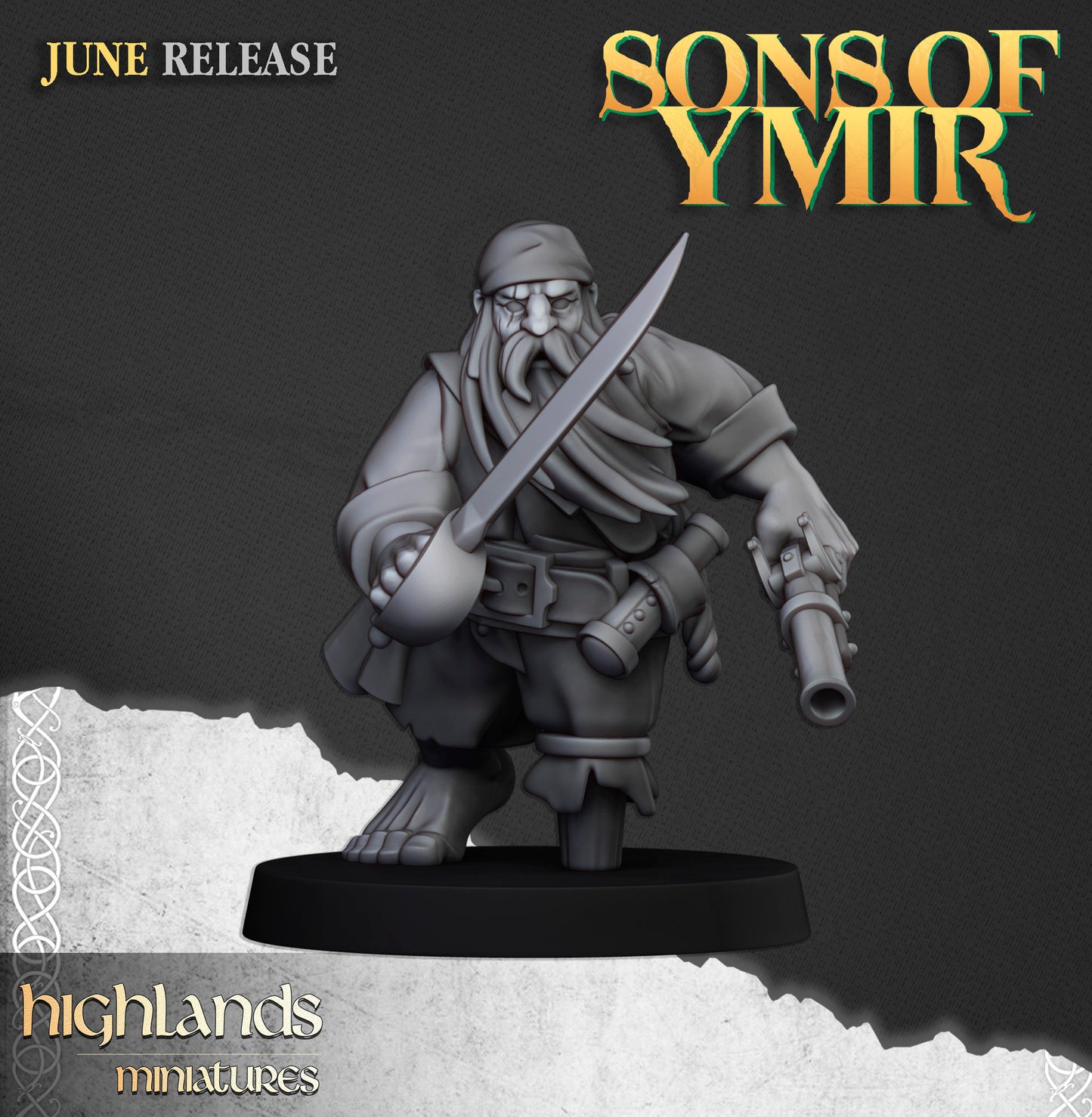 Dwarf Pirates Unit by Highland Miniatures