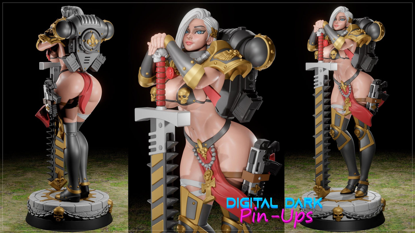Battle Thick Pin Up Miniature Statue Kit