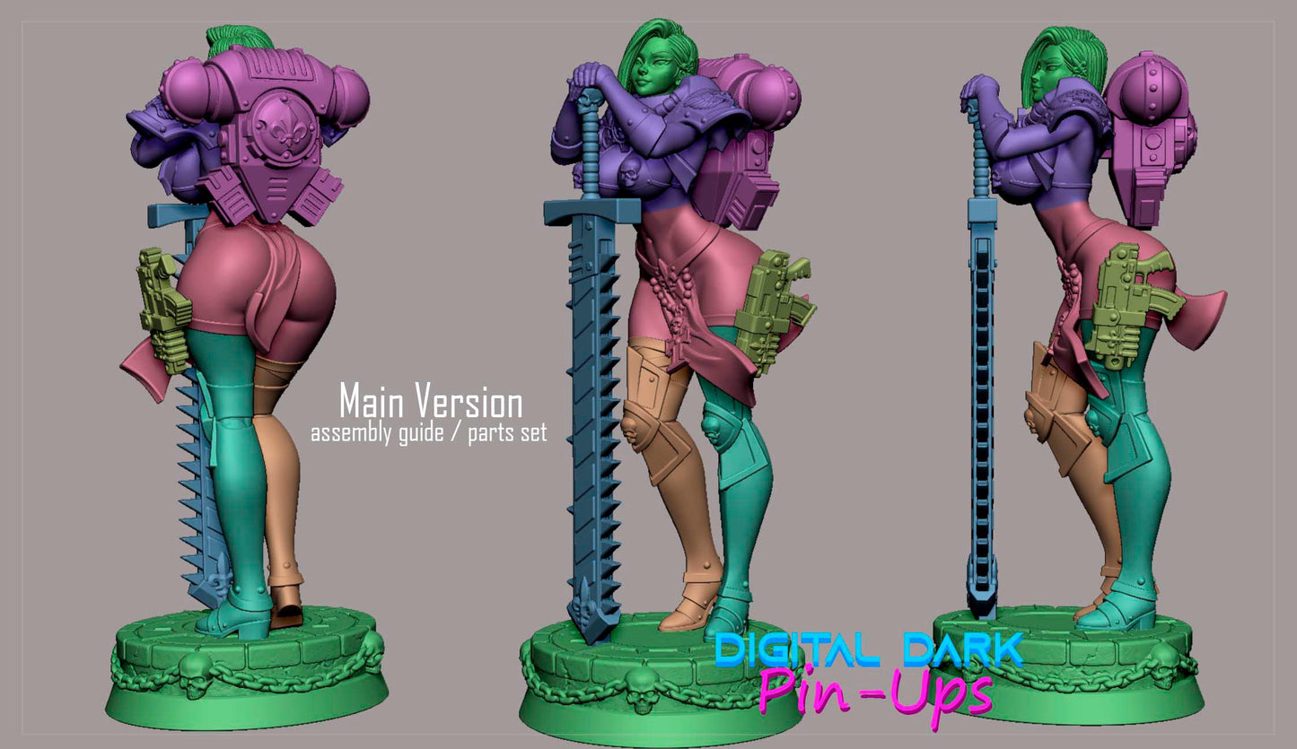 Battle Thick Pin Up Miniature Statue Kit