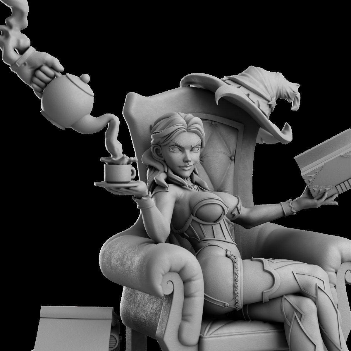 Mage Hand Pin Up Sorceress by Secret Forge Miniatures