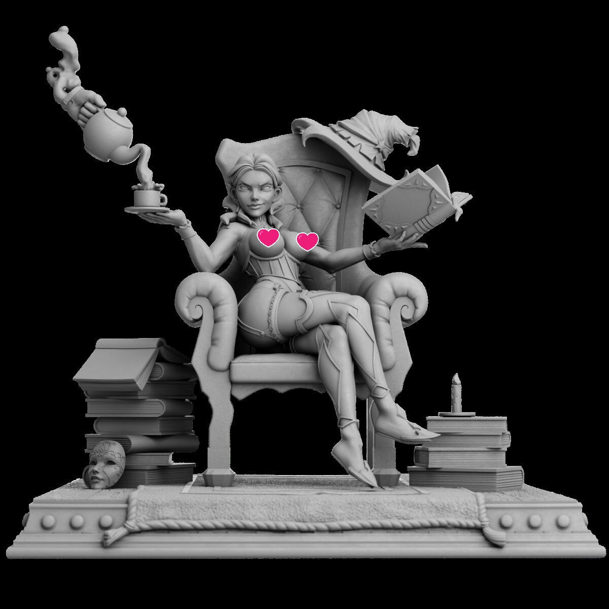 Mage Hand Pin Up Sorceress by Secret Forge Miniatures