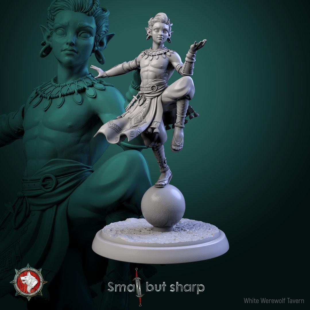 Halfling Monks from "Small but sharp" by White Werewolf Tavern Miniatures