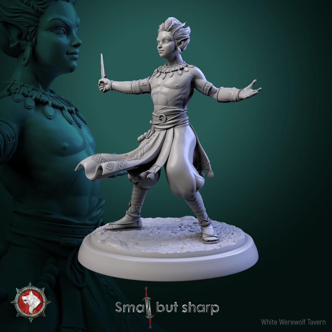 Halfling Monks from "Small but sharp" by White Werewolf Tavern Miniatures