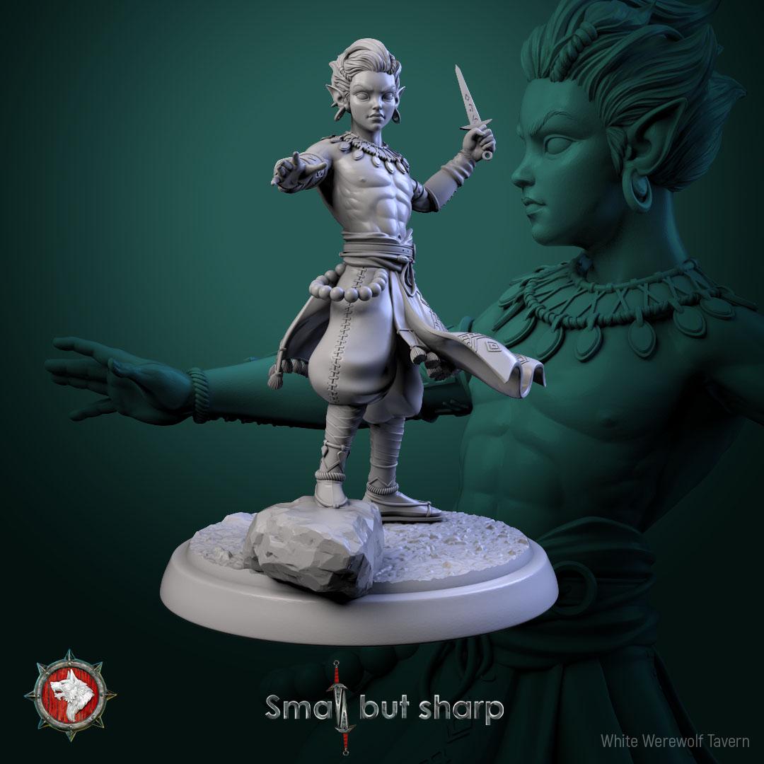 Halfling Monks from "Small but sharp" by White Werewolf Tavern Miniatures