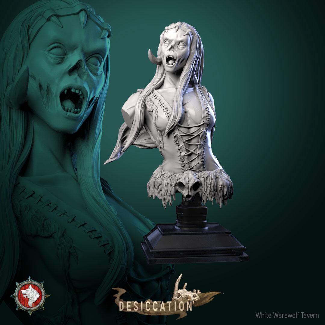 Zombie Barbarians from "Desiccation" by White Werewolf Tavern Miniatures