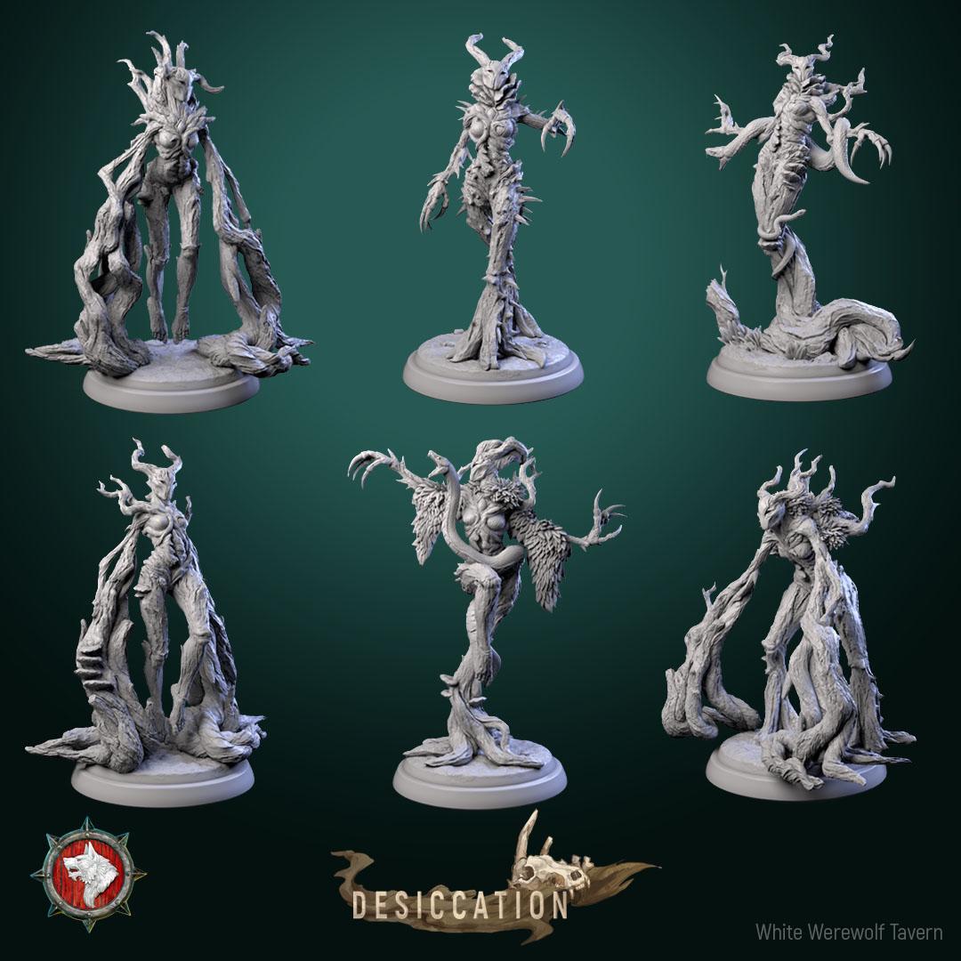 Infected Driade from "Desiccation" by White Werewolf Tavern Miniatures