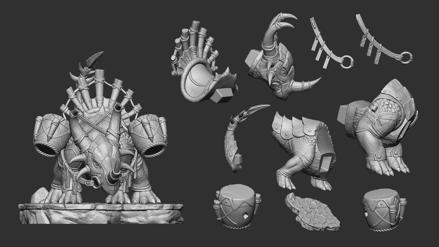 Orc Rider from "Furious Dead Clan" by White Werewolf Tavern Miniatures