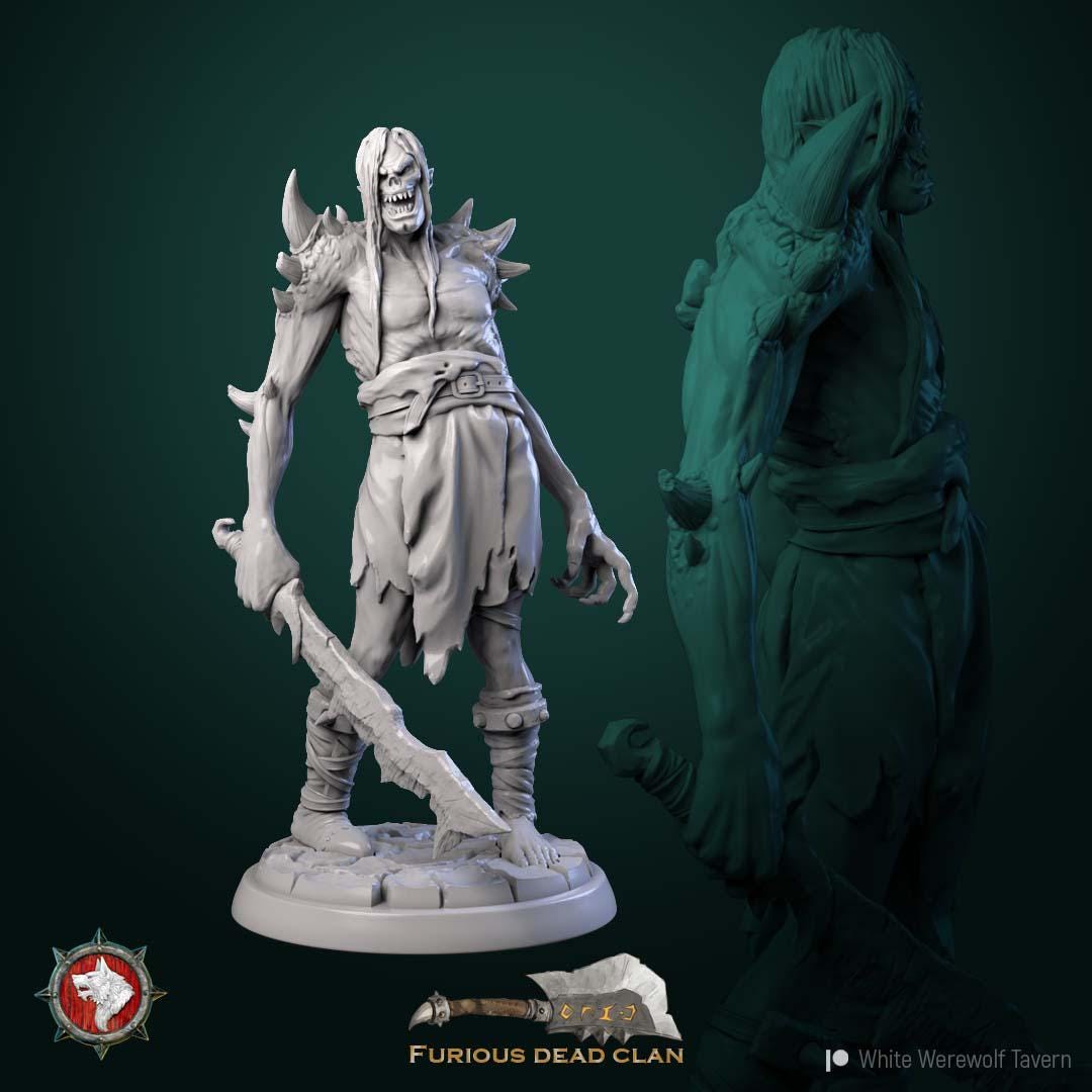 Urgaz the Intimidator from "Furious Dead Clan" by White Werewolf Tavern Miniatures