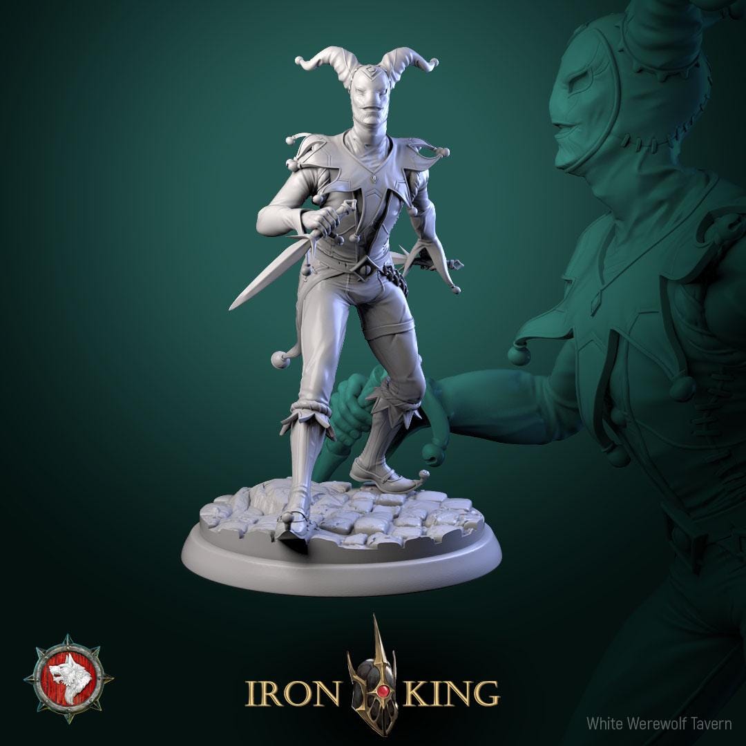Jester killer from "Iron King" by White Werewolf Tavern Miniatures