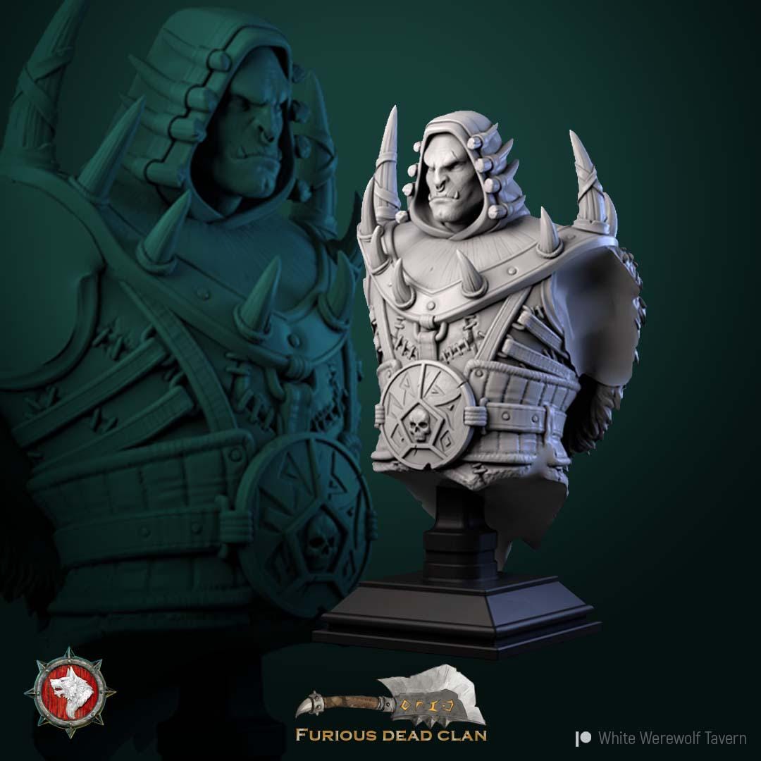 Urgaz the Intimidator from "Furious Dead Clan" by White Werewolf Tavern Miniatures