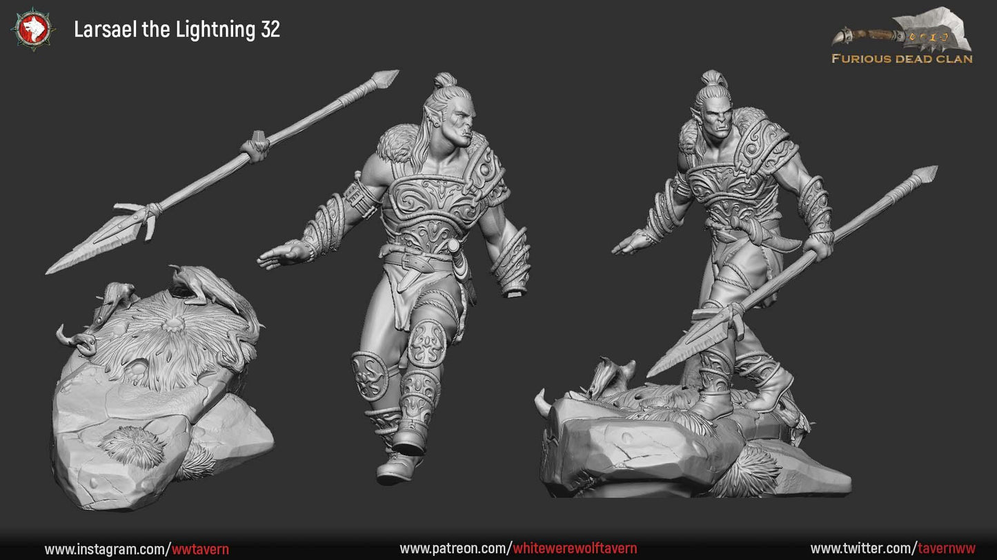 Larsael the Lightning from "Furious Dead clan" by White Werewolf Tavern Miniatures