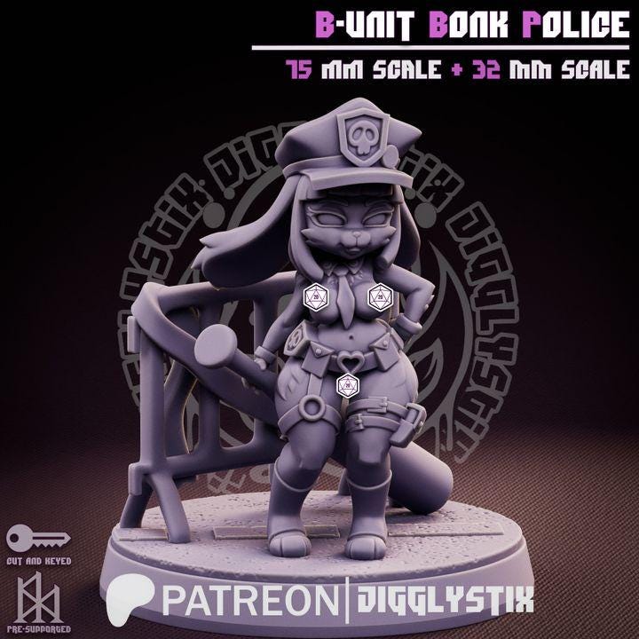 Bonk Police Squad by Jigglystix Pin Up Factory