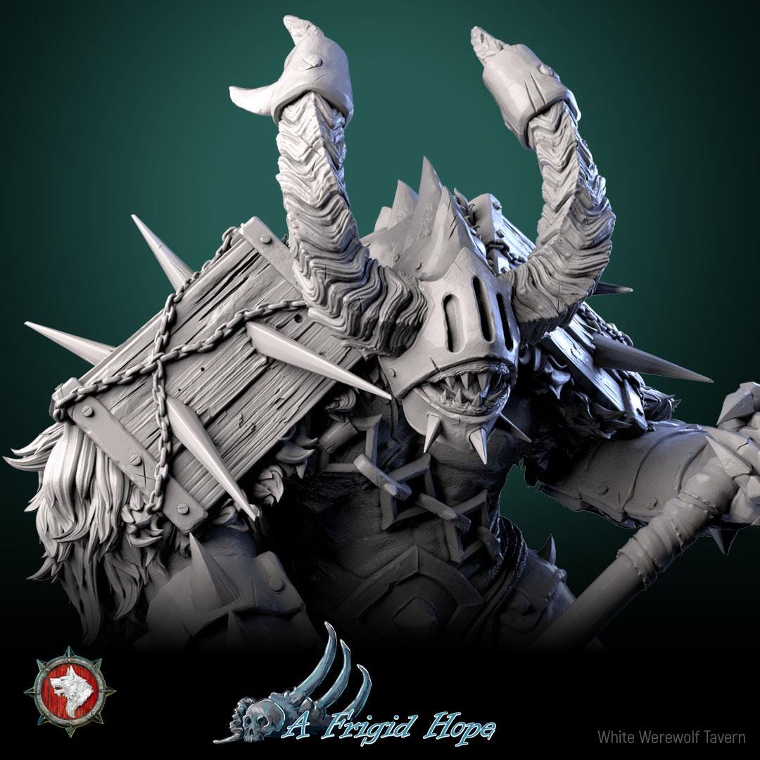 Azrimor, The Frostreaver from "A Frigid Hope" by White Werewolf Tavern Miniatures