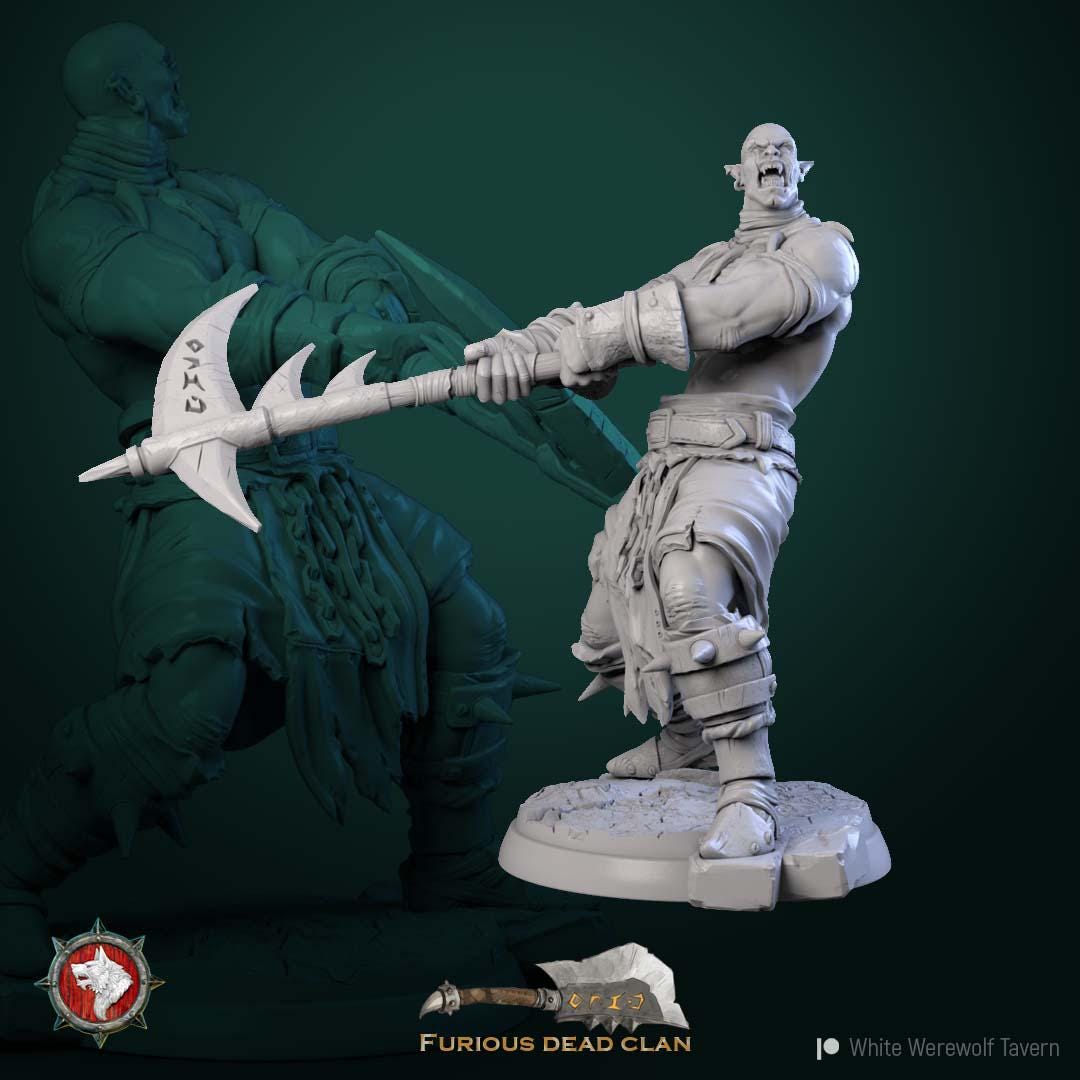 Orc Warriors from "Furiouse Dead Clan" by White Werewolf Tavern Miniatures