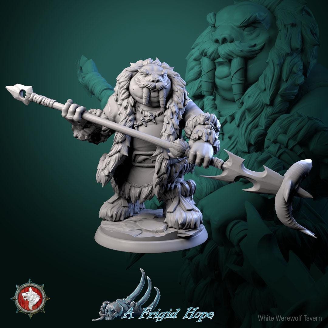 Tuskclaw Hunters from "A Frigid Hope" by White Werewolf Tavern Miniatures