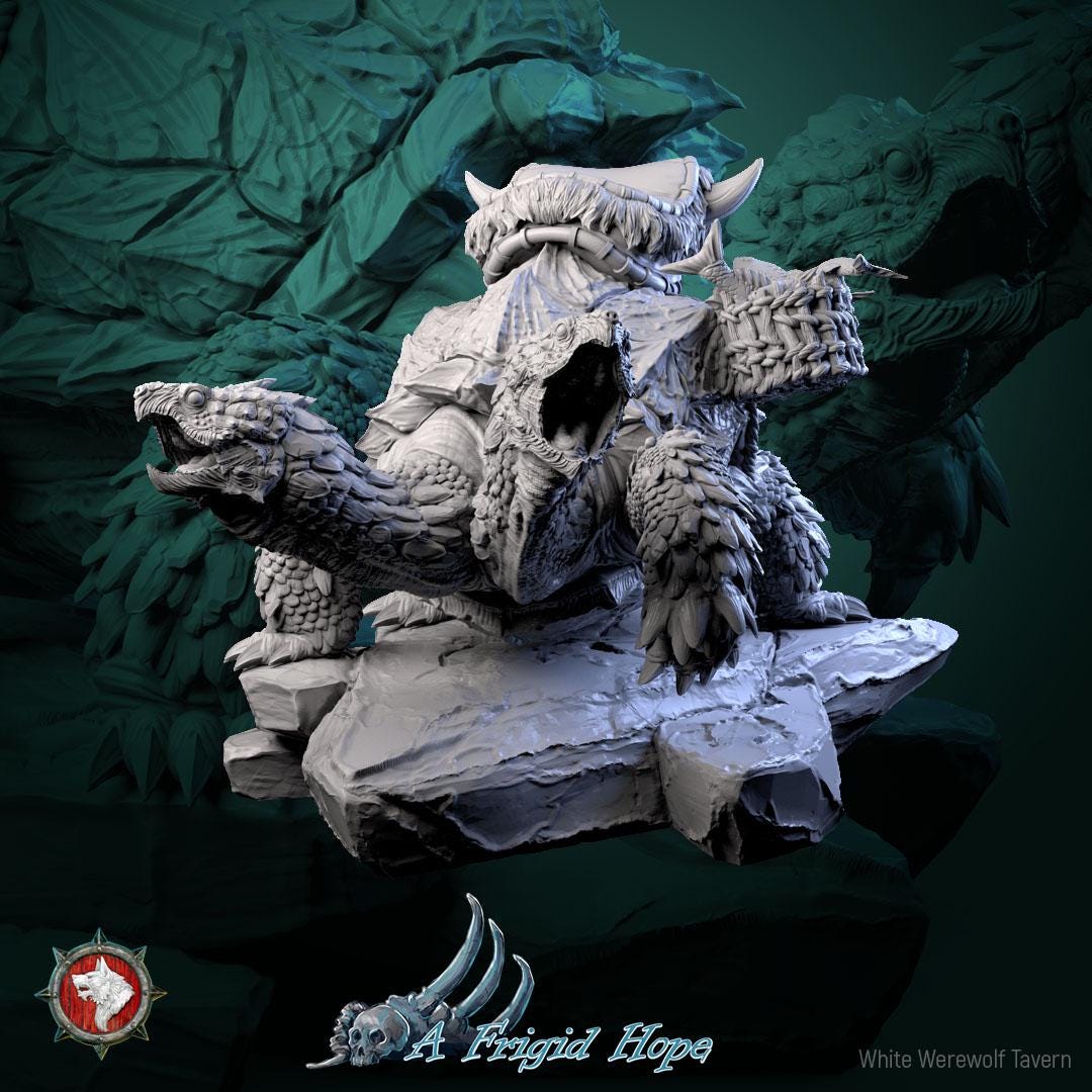 Turtle from "A Frigid Hope" by White Werewolf Tavern Miniatures