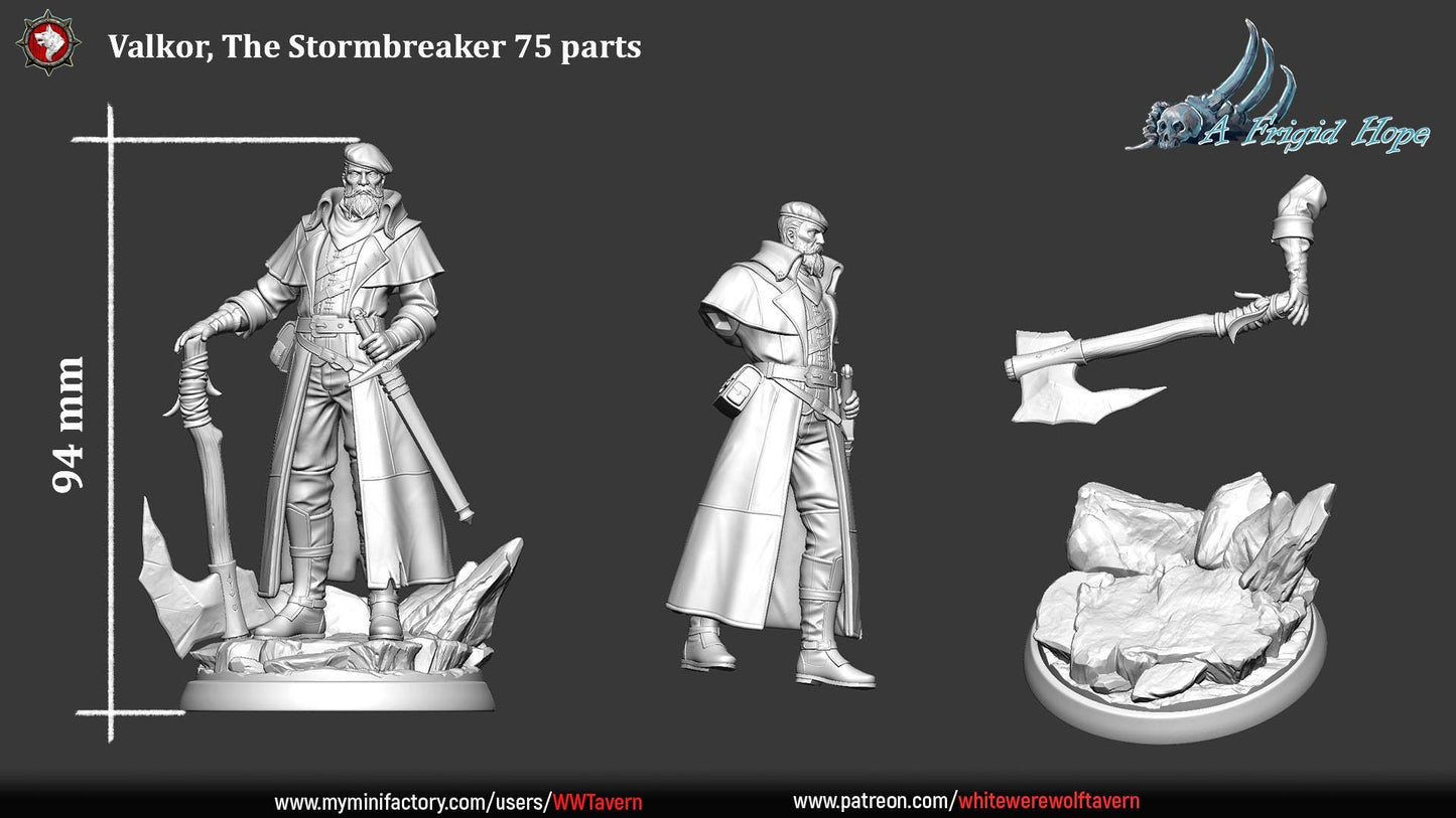 Valkor, The Stormbreaker from "A Frigid Hope" by White Werewolf Tavern Miniatures