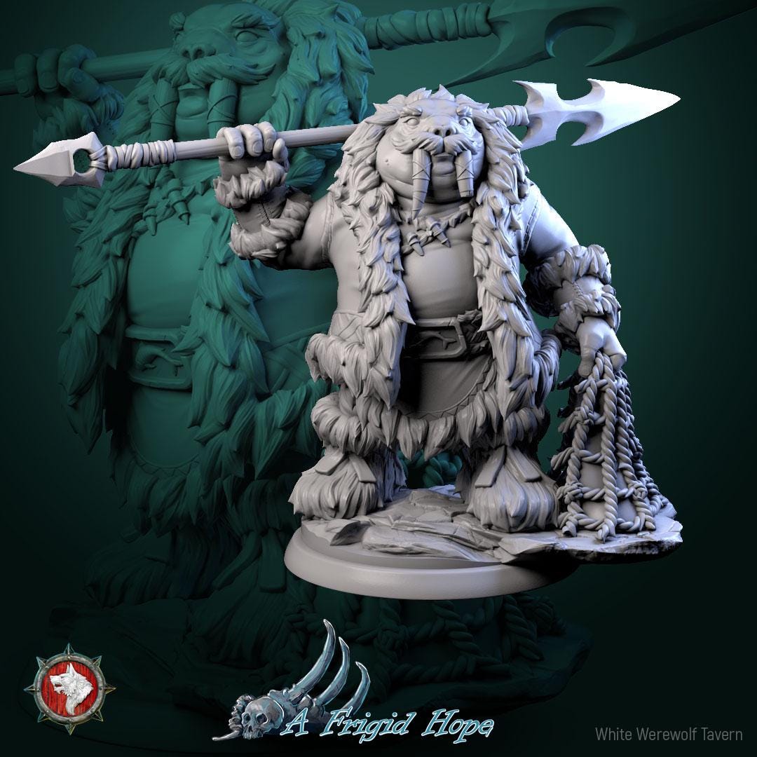 Tuskclaw Hunters from "A Frigid Hope" by White Werewolf Tavern Miniatures
