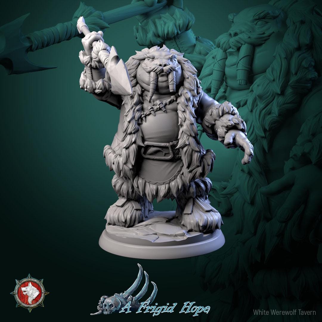 Tuskclaw Hunters from "A Frigid Hope" by White Werewolf Tavern Miniatures