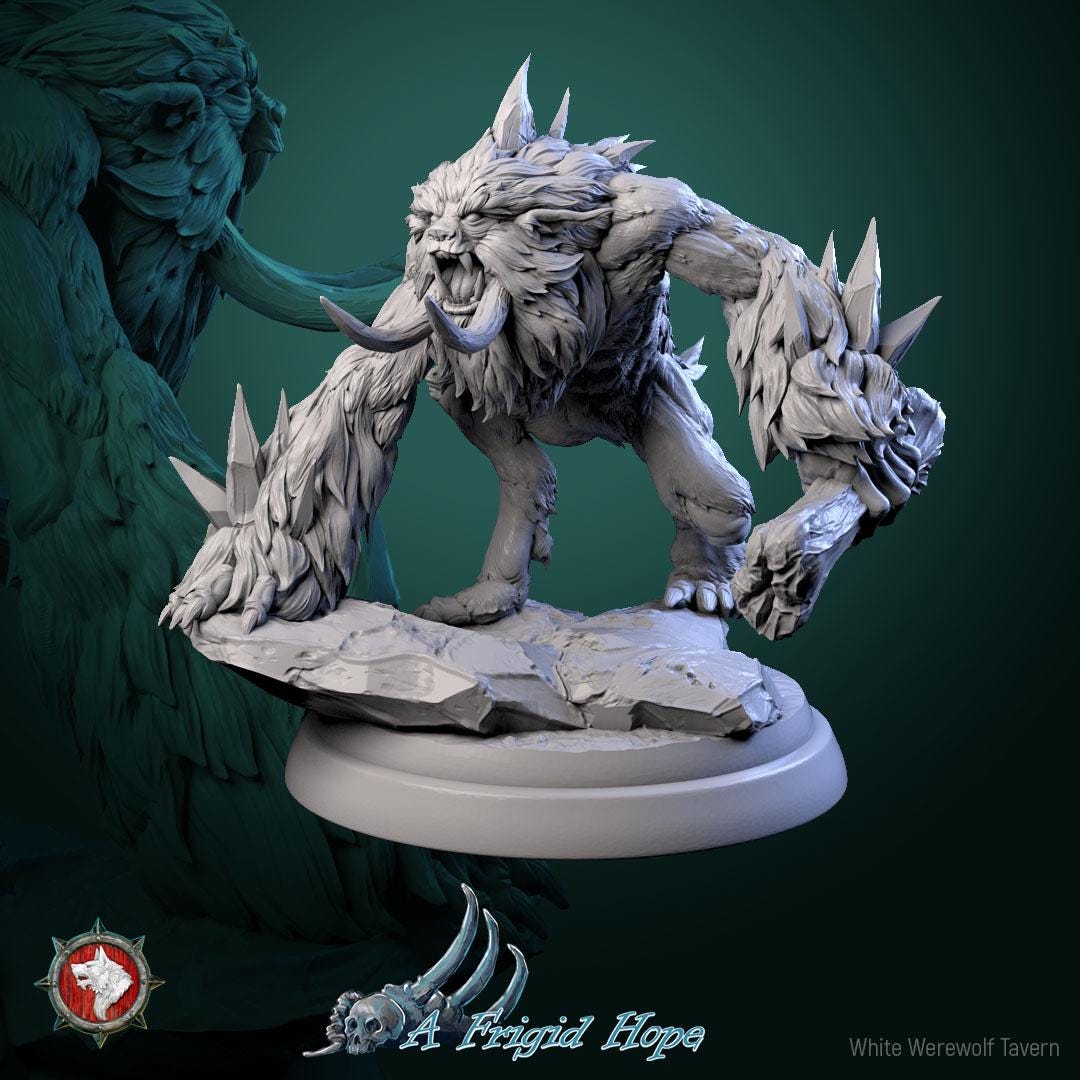 Winterbeasts from "A Frigid Hope" by White Werewolf Tavern Miniatures